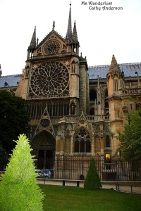 The backside of the Notre Dame, Paris France